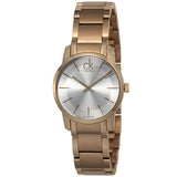 Calvin Klein City White Mother of Pearl Dial Rose Gold Steel Strap Watch for Women - K2G23646