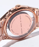 Marc Jacobs Tether Transparent Rose Gold Dial Rose Gold Steel Strap Watch for Women - MBM3414