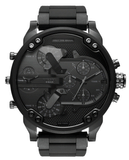 Diesel Mr Daddy 2.0 Chronograph Black Dial Black Steel Strap Watch For Men - DZ7396