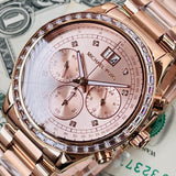 Michael Kors Brinkley Rose Gold Dial Rose Gold Steel Strap Watch for Women - MK6204
