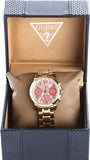 Guess Mini Sunrise Quartz Analog Orange Dial Gold Steel Strap Watch For Women - W0448L7