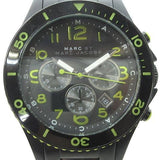 Marc Jacobs Rock Chronograph Black Dial Black Steel Strap Watch for Men - MBM5026