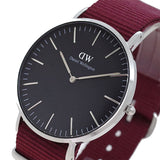 Daniel Wellington Classic Roselyn Black Dial Red NATO Strap Dial Watch For Women - DW00100270