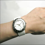 Marc Jacobs Amy White Dial White Leather Strap Watch for Women - MBM1136