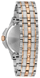 Bulova Octova Crystal Silver Dial Two Tone Steel Strap Watch for Men - 98C133