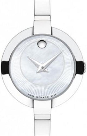 Movado Bela Mother of Pearl Dial Silver Steel Strap Watch For Women - 0606616