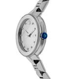 Movado Sapphire Diamonds Silver Dial Silver Steel Strap Watch For Women - 606814