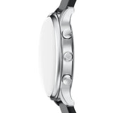 Emporio Armani Renato Chronograph Black Dial Black Leather Strap Watch for Men - AR8034