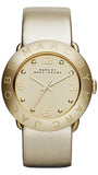 Marc Jacobs Amy Gold Dial Gold Leather Strap Watch for Women - MBM8627