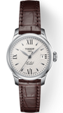 Tissot Le Locle Automatic Lady Silver Dial Brown Leather Strap Watch For Women - T41.1.113.77