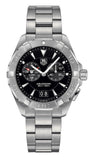 Tag Heuer Aquaracer Quartz Black Dial Silver Steel Strap Watch for Men - WAY111Z.BA0928
