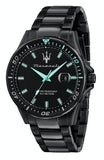 Maserati SFIDA Aqua Edition Analog Black Dial Black Steel Strap Watch For Men - R8853144001