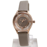 Marc Jacobs Tether Grey Dial Grey Leather Strap Watch for Women - MBM1375