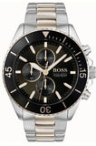 Hugo Boss Ocean Edition Chronograph Black Dial Two Tone Steel Strap Watch for Men - 1513705