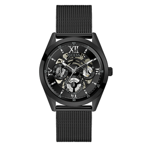 Guess Analog Multifunction Black Dial Black Mesh Bracelet Watch for Men - GW0368G3