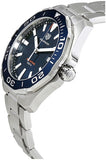 Tag Heuer Aquaracer Blue Dial Silver Steel Strap Watch for Men - WAY101C.BA0746