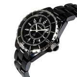 Chanel J12 Quartz Ceramic Black Dial Black Steel Strap Watch for Women - J12 H0682