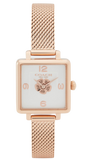 Coach Cass White Dial Rose Gold Mesh Bracelet Watch for Women - 14503698