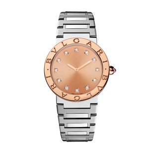 Bvlgari Bvlgari Bvlgari Resort Limited Edition Diamonds Gold Dial Silver Steel Strap Watch for Women - BVLGARI103682