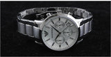 Emporio Armani Renato Chronograph White Dial Silver Steel Strap Watch for Women  - AR2459