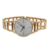 Calvin Klein Stately Silver Dial Gold Steel Strap Watch for Women - K3G23526