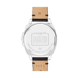 Coach Boyfriend Silver Dial Black Leather Strap Watch for Women - 14503152