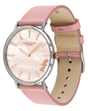 Coach Perry Mother of Pearl Pink Dial Pink Leather Strap Watch for Women - 14503244