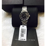 Marc Jacobs Blade Black Dial Silver Steel Strap Watch for Women - MBM8672