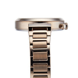 Hugo Boss Flawless Chronograph Silver Dial Rose Gold Steel Strap Watch for Women -1502531