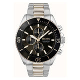 Hugo Boss Ocean Edition Chronograph Black Dial Two Tone Steel Strap Watch for Men - 1513705