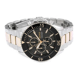 Hugo Boss Ocean Edition Chronograph Black Dial Two Tone Steel Strap Watch for Men - 1513705