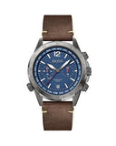 Hugo Boss Nomad Chronograph Blue Dial Brown Leather Strap Watch for Men - 1513773