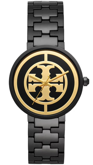 Tory Burch Reva Black Dial Black Steel Strap Watch for Women - TBW4036