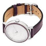 Coach Delancey White Dial Purple Leather Strap Watch for Women - 14502886