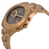 Marc Jacobs Blade Chronograph Brown Dial Rose Gold Steel Strap Watch for Women - MBM3308