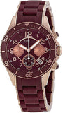 Marc Jacobs Rock Chronograph Red Dial Red Silicone Strap Watch for Women - MBM2596
