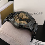 Michael Kors Layton Pave Black Dial Black Steel Strap Watch for Women - MK6091