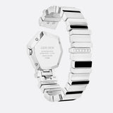 Dior Gem Dior Mother of Pearl Diamonds Black Dial Silver Steel Strap Watch for Women - CD18111X1058