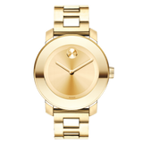 Movado Bold Yellow Gold Dial Yellow Gold Steel Strap Watch For Women - 3600085