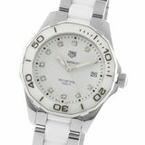Tag Heuer Aquaracer Diamonds White Dial Two Tone Steel Strap Watch for Women - WAY131D.BA0914