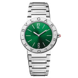 Bvlgari Bvlgari Bvlgari Lady Green Dial Silver Steel Strap Watch for Women - BVLGARI103693