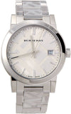 Burberry The City White Dial Silver Steel Strap Watch for Women - BU9144