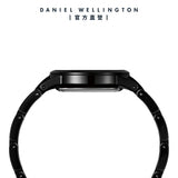 Daniel Wellington Iconic Link Ceramic Black Dial Black Steel Strap Watch For Women - DW00100414