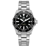 Tag Heuer Aquaracer Black Dial Silver Steel Strap Watch for Men - WAY111A.BA0928
