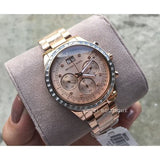 Michael Kors Brinkley Rose Gold Dial Rose Gold Steel Strap Watch for Women - MK6204