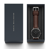 Daniel Wellington Classic Bristol Black Dial Brown Leather Strap Watch For Men - DW00100143