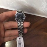 Marc Jacobs Blade Black Dial Silver Steel Strap Watch for Women - MBM8672