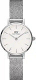 Daniel Wellington Classic Petite Sterling White Dial Silver Mesh Bracelet Watch for Women - DW00100442