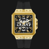 Guess Leo Multifunction Black Dial Black Silicone Strap Watch For Men - GW0637G2