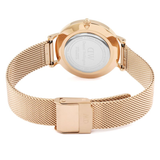 Daniel Wellington Classic Melrose Black Dial Rose Gold Mesh Bracelet Watch For Women - DW00100161